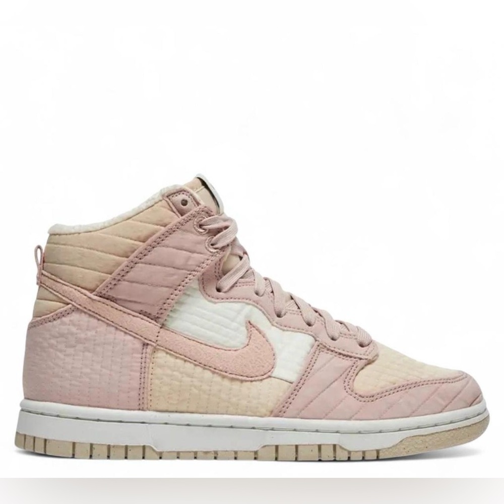 ***Sold**** Nike Pink & White Dunk High LX Next Nature Shoes